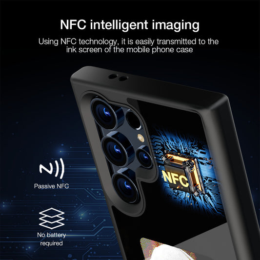 Smart NFC E-ink Case for Samsung Galaxy S24 Ultra – Customizable 4-Color Display