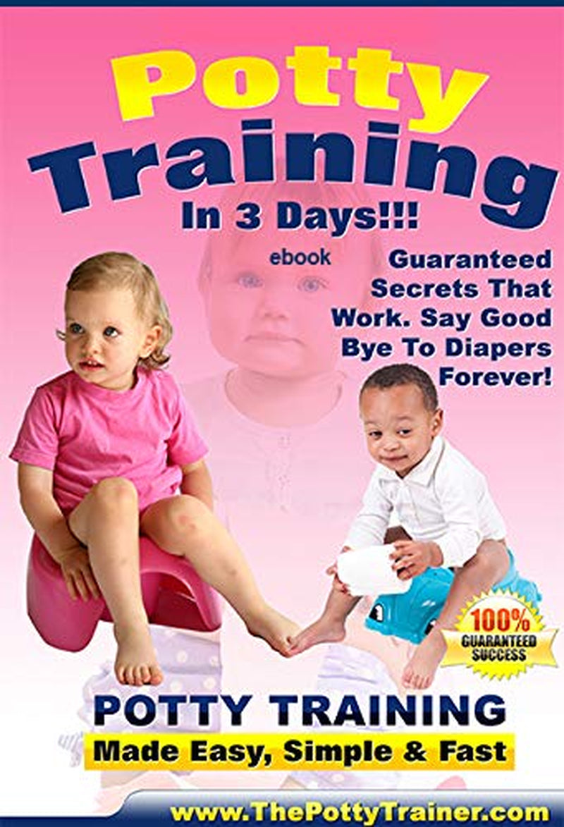 Potty Training in 3 Days - Ultimate Potty Training for Girls. Complete Kit Includes Potty Training in 3 Days Audio Guide, Laminated Potty Training Charts & Pink Potty Time Watch (Pink)